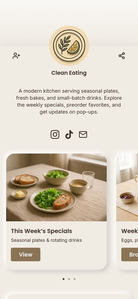 Clean Eating template