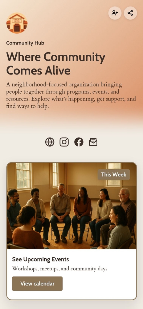 Community Hub template