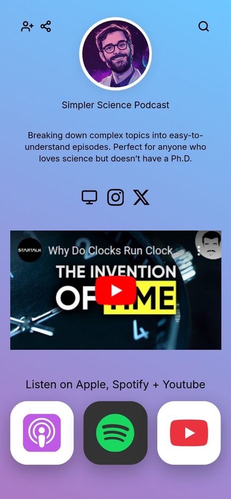 Simpler Science Podcast template
